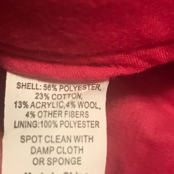 Mixed Media Cadet with Button Trim Hat Pink - Picture 6 of 6